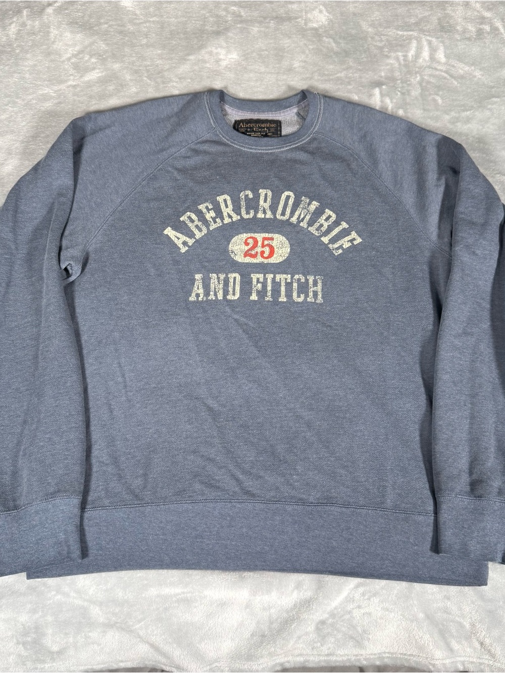 Vintage Abercrombie & Fitch Raglan Sweatshirt Mens L Cotton Blend 90s Y2K